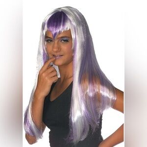 Rubie's Women's Costume Purple Chill Long Hair Wig New Old Stock